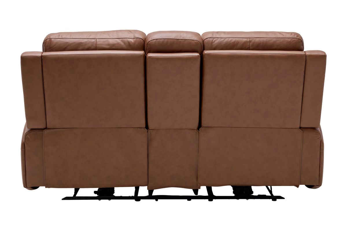 Linton Caramel Triple Power Reclining Console Loveseat 8