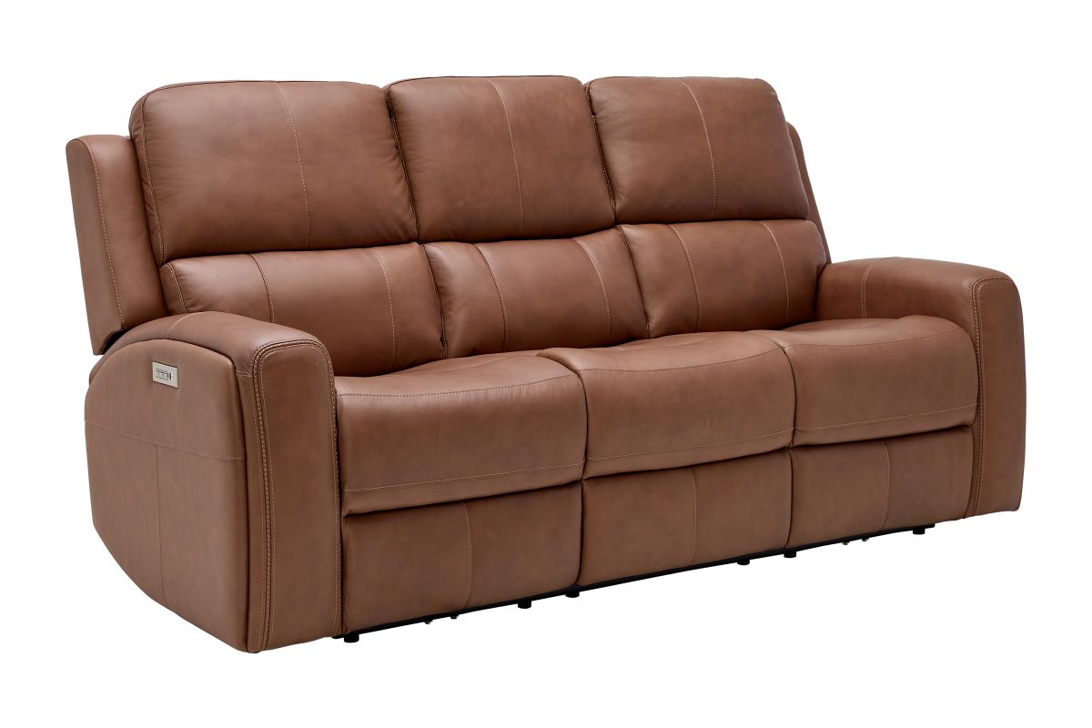 Linton Caramel Triple Power Reclining Sofa  3