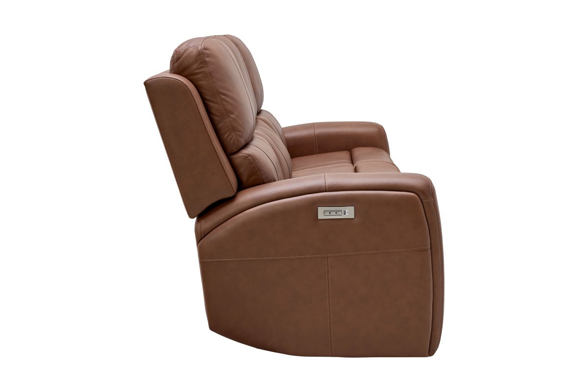 Linton Caramel Triple Power Reclining Sofa  7
