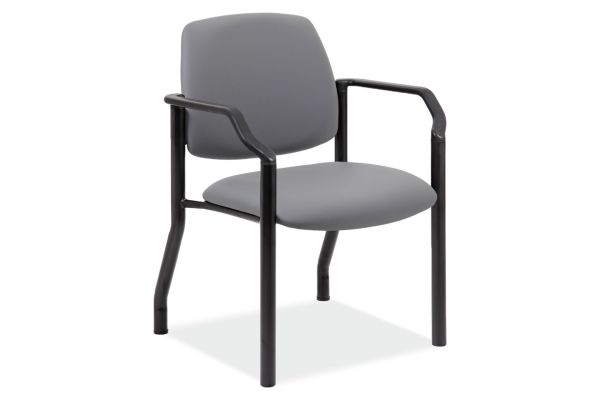Big & Tall Guest Chair with Arms and Black Frame - 22''W