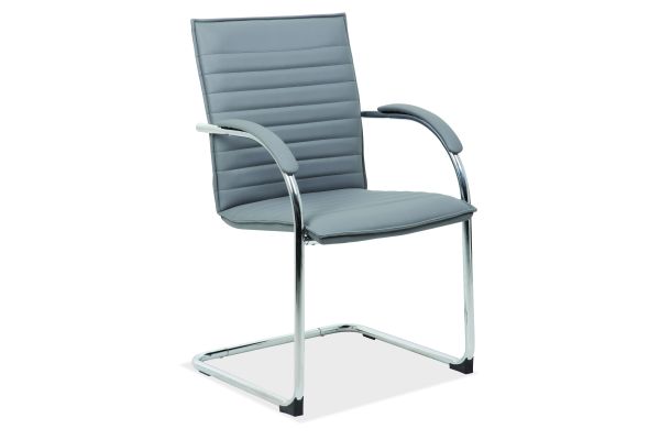 Ridge Sled Based Guest Chair with Chrome Frame