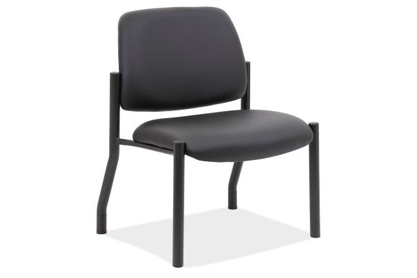 Big & Tall Armless Guest Chair with Black Frame - 23''W