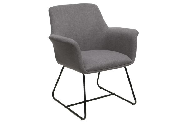 Bolster Mid Back Guest Chair with Metal Sled Base