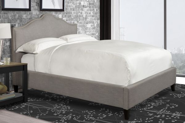 Blaire King Grey Upholstered Bed 