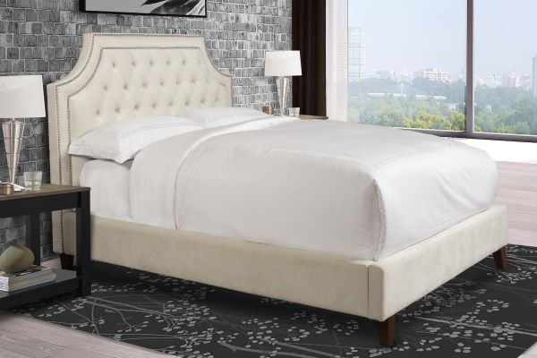 Josie King Natural Upholstered Bed