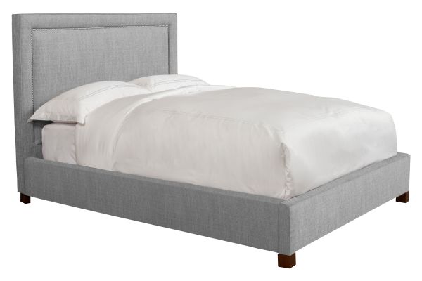 Olivia King Grey Upholstered Bed 