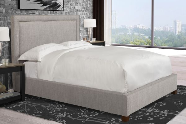 Olivia King Natural Upholstered Bed 
