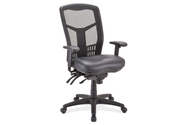 OfficeSource | CoolMesh Collection | Multi-Function High Back with Seat Slider and Black Frame
