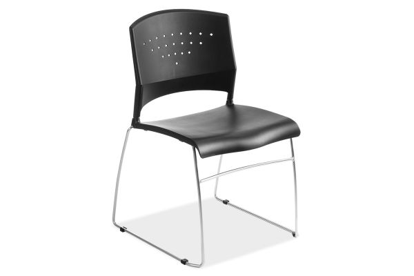 OfficeSource | Tower | Stackable Side Chair with Chrome Frame