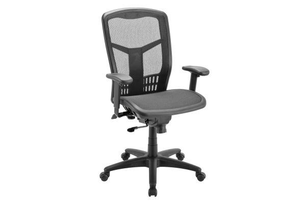 OfficeSource CoolMesh Synchro, High Back Mesh Chair with Seat Slider and Black Frame