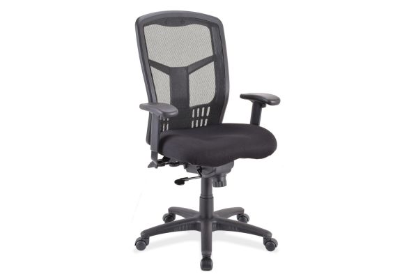 OfficeSource CoolMesh Synchro, High Back Mesh Chair with Seat Slider and Black Frame