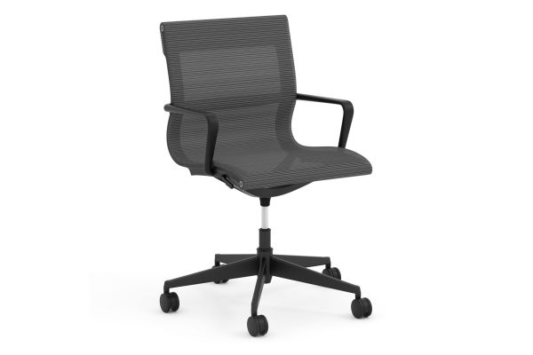OfficeSource | Franklin Collection | Mesh Swivel Chair with Black Frame