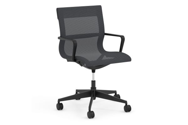 OfficeSource | Franklin Collection | Mesh Swivel Chair with Black Frame