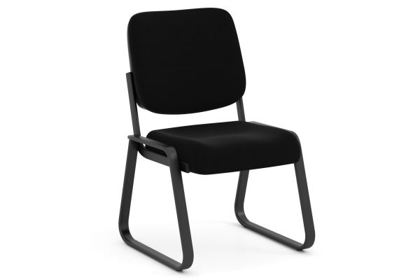 OfficeSource | Value Collection | Armless, Sled Base Guest Chair with Black Frame