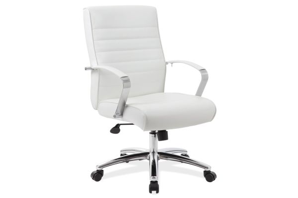 OfficeSource | Studio | Mid Back Chair with Chrome Frame