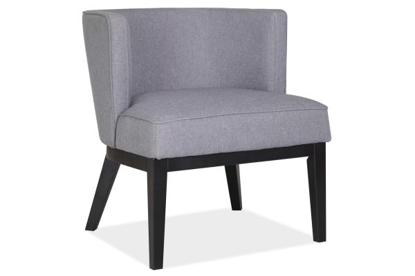 OfficeSource | Bowery | Barrel Back Arm Chair with Black Wood Legs