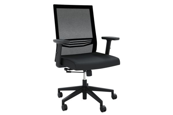 OfficeSource | Oslo | Mid Back Mesh Task Chair with Adjustable Arms