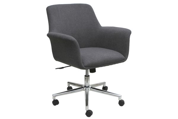 OfficeSource Bolster Collection Mid Back Swivel Chair with 5 Star Chrome Base