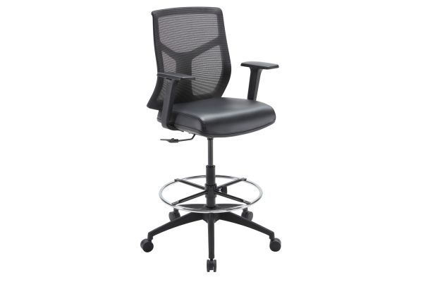 OfficeSource Starlight Mid Back Stool with Black Frame