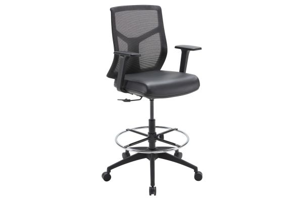 OfficeSource Starlight Mid Back Stool with Black Frame