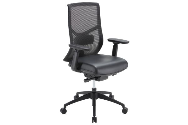 OfficeSource Starlight High Back Max Task Chair with Black Frame and Seat Slider