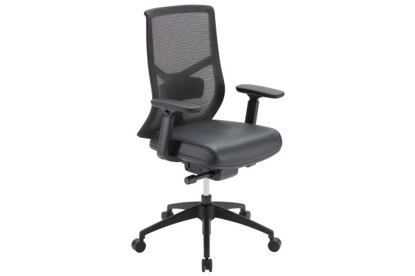 OfficeSource Starlight High Back Max Task Chair with Black Frame and Seat Slider