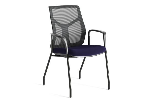 OfficeSource Starlight Executive Guest Chair with Black Frame