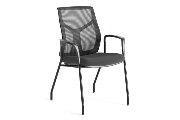 OfficeSource Starlight Executive Guest Chair with Black Frame