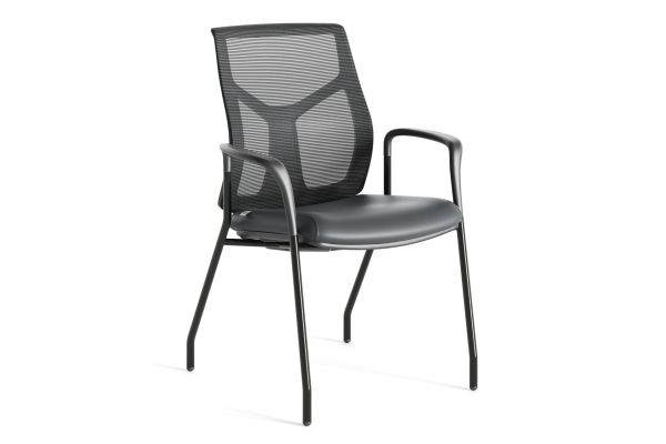 OfficeSource Starlight Executive Guest Chair with Black Frame