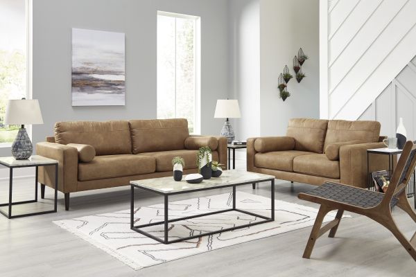 Telora Caramel 8-Piece Living Room Set