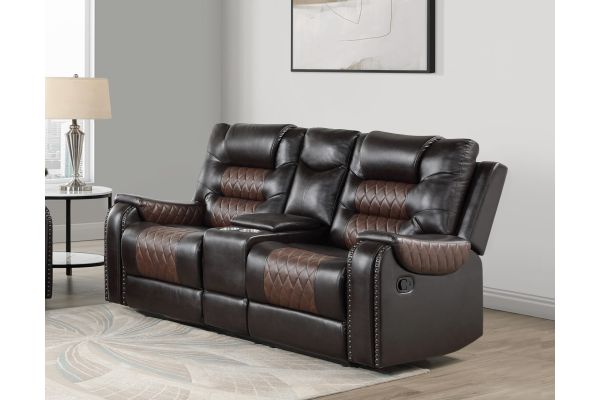 Hart Reclining Loveseat with Console & Power Outlet