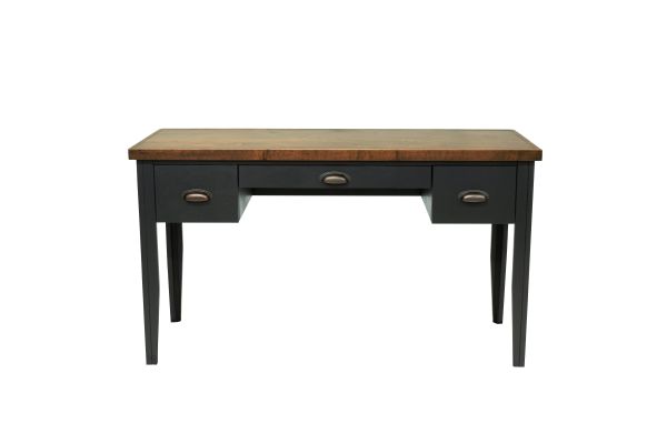 Essex 53 inch Writing Desk - Black and Whiskey