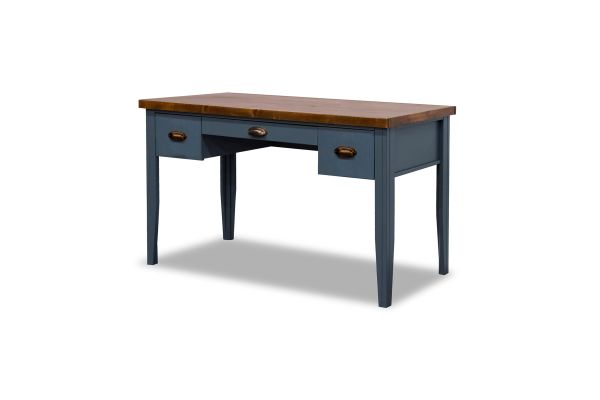 Nantucket 53 inch Writing Desk - Blue Denim and Whiskey