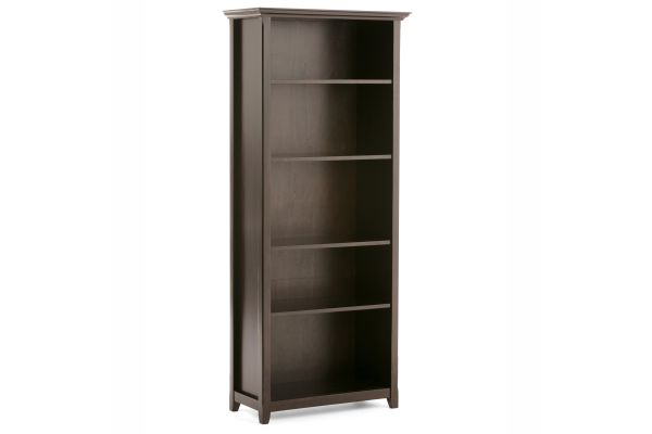 Amherst 30-inch 5 Shelf Bookcase - Hickory Brown