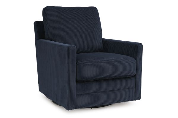 Icaman Swivel Accent Chair - Navy