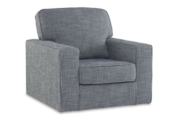 Olwenburg Swivel Accent Chair - Denim
