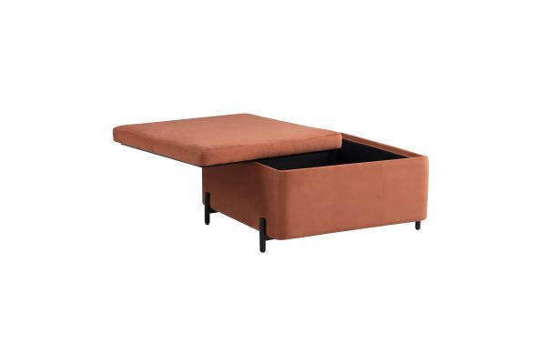 Kiley Large Storage Ottoman - Rust