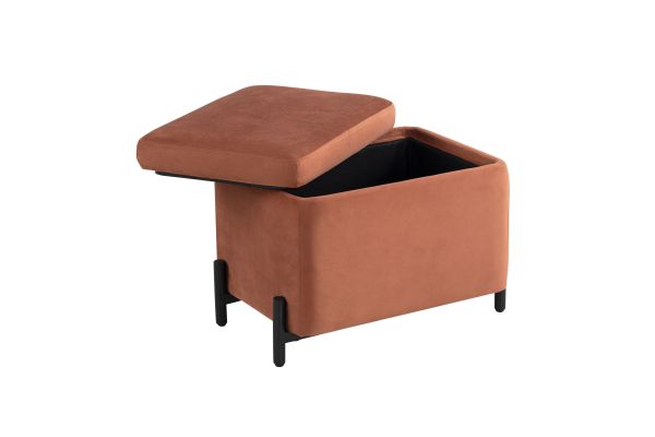 Kiley Small Storage Ottoman - Rust
