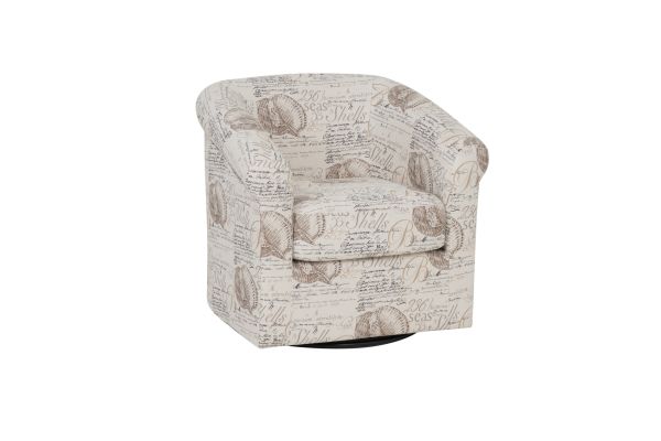 Adella Sea Swirl Swivel Chair