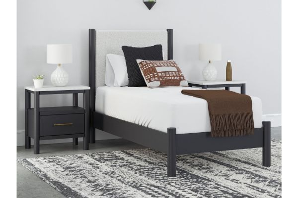 Cadmori Twin Panel Bed - Black
