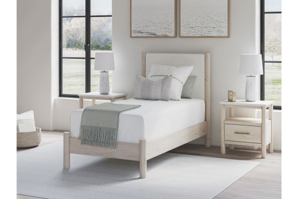 Cadmori Twin Panel Bed - Natural