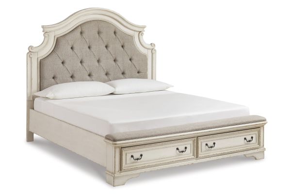 Realyn California King Upholstered Storage Bed