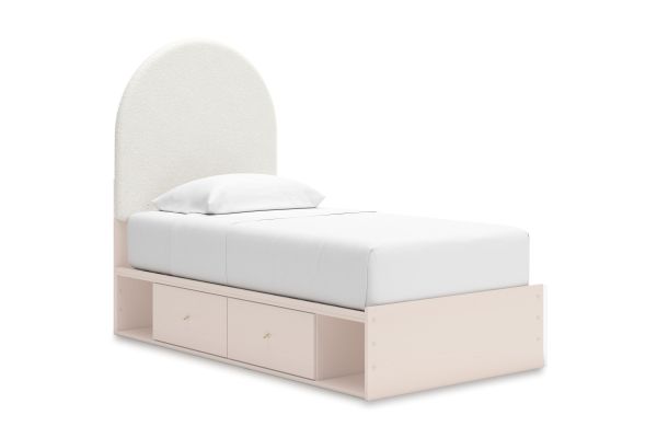 Wistenpine Twin Upholstered Panel Bed with Storage