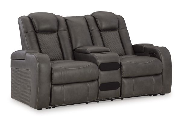 Fyne-Dyme Power Reclining Loveseat with Console