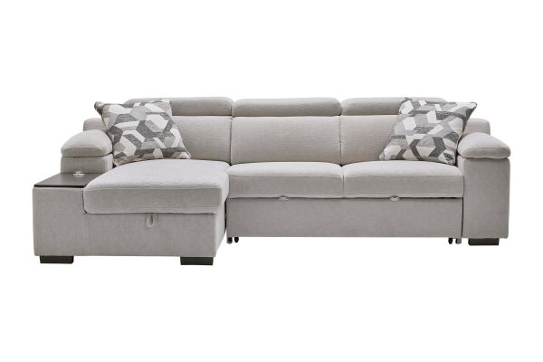 Lounge 2-Piece Sleeper Sectional with Left Arm Facing Storage Chaise