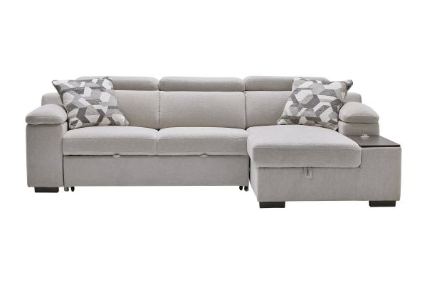 Lounge 2-Piece Sleeper Sectional with Right Arm Facing Storage Chaise