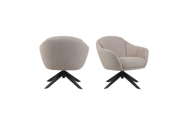Fleming Boucle Swivel Lounge Chair (Set of 2) - Taupe