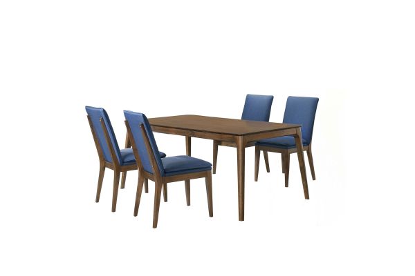 Maggie 5 Piece Dining Table Set with 4 Chairs - Blue
