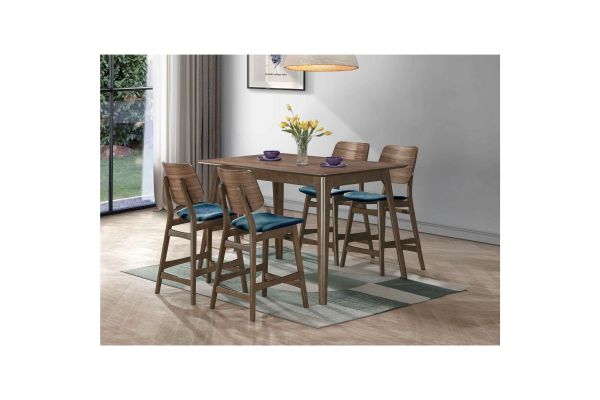 Oscar 5 Piece Wood Counter Table Set