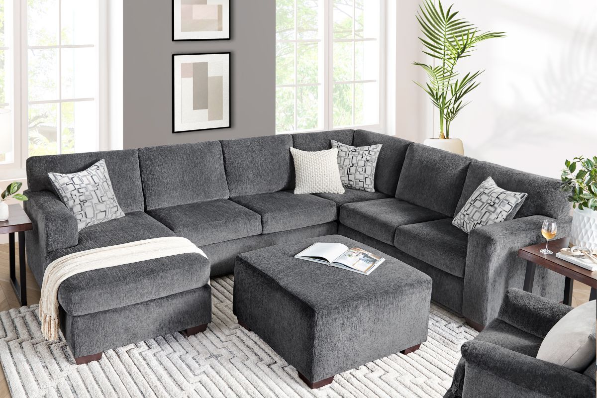 Presley Stone 2-Piece Sectional with Left Arm Facing Chaise 2